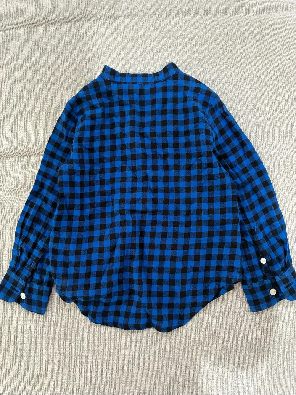 Ralph Lauren Blue and Black Checkered Kids Blouse